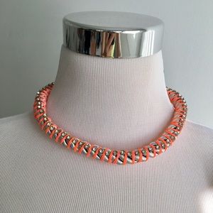 🧡 New Topshop freedom neon rhinestone rope necklace